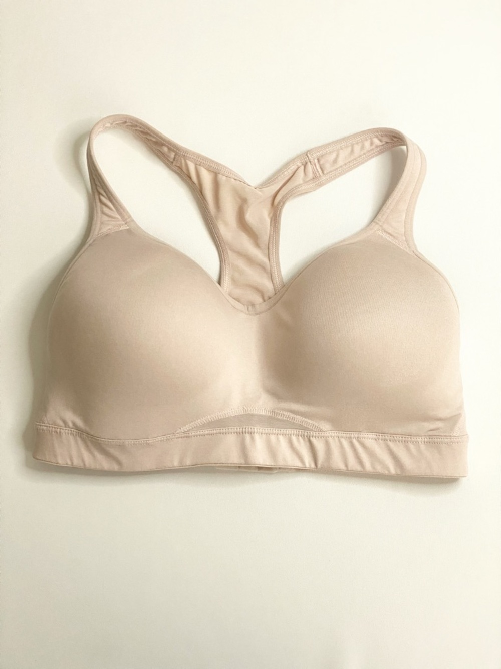 Old Navy Nude Sports Bra 34D Neutral Minimalist Activewear Medium Support